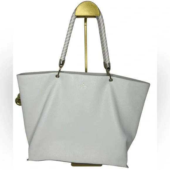 Kate Spade Hampton Road White Leather Tote Bag GUC - Picture 13 of 14